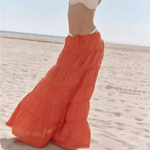 Free People Simply Smitten Maxi Skirt  Zesty Size Large
