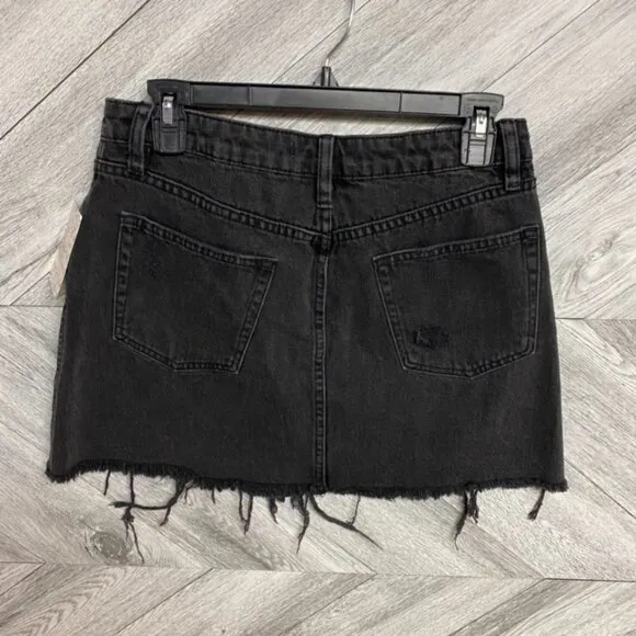 Free People Womens Denim A Line Skirt Size 28