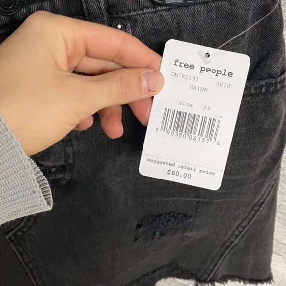 Free People Womens Denim A Line Skirt Size 28