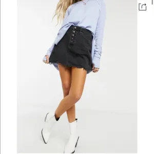 Free People Womens Denim A Line Skirt Size 28