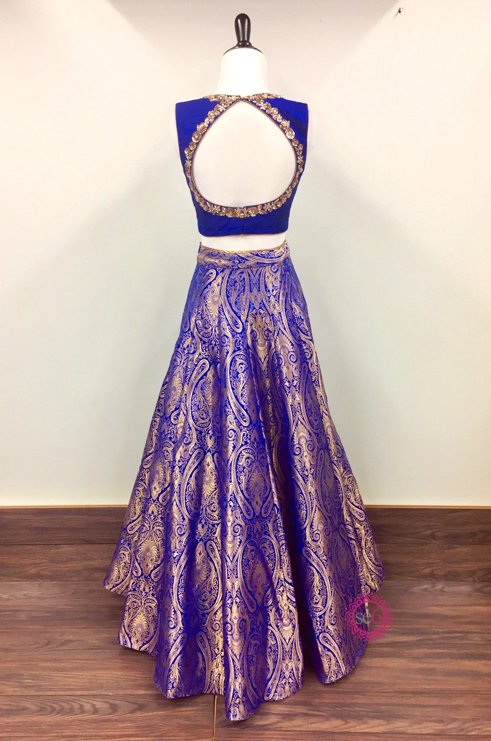 Full Brocade Pleated Skirt