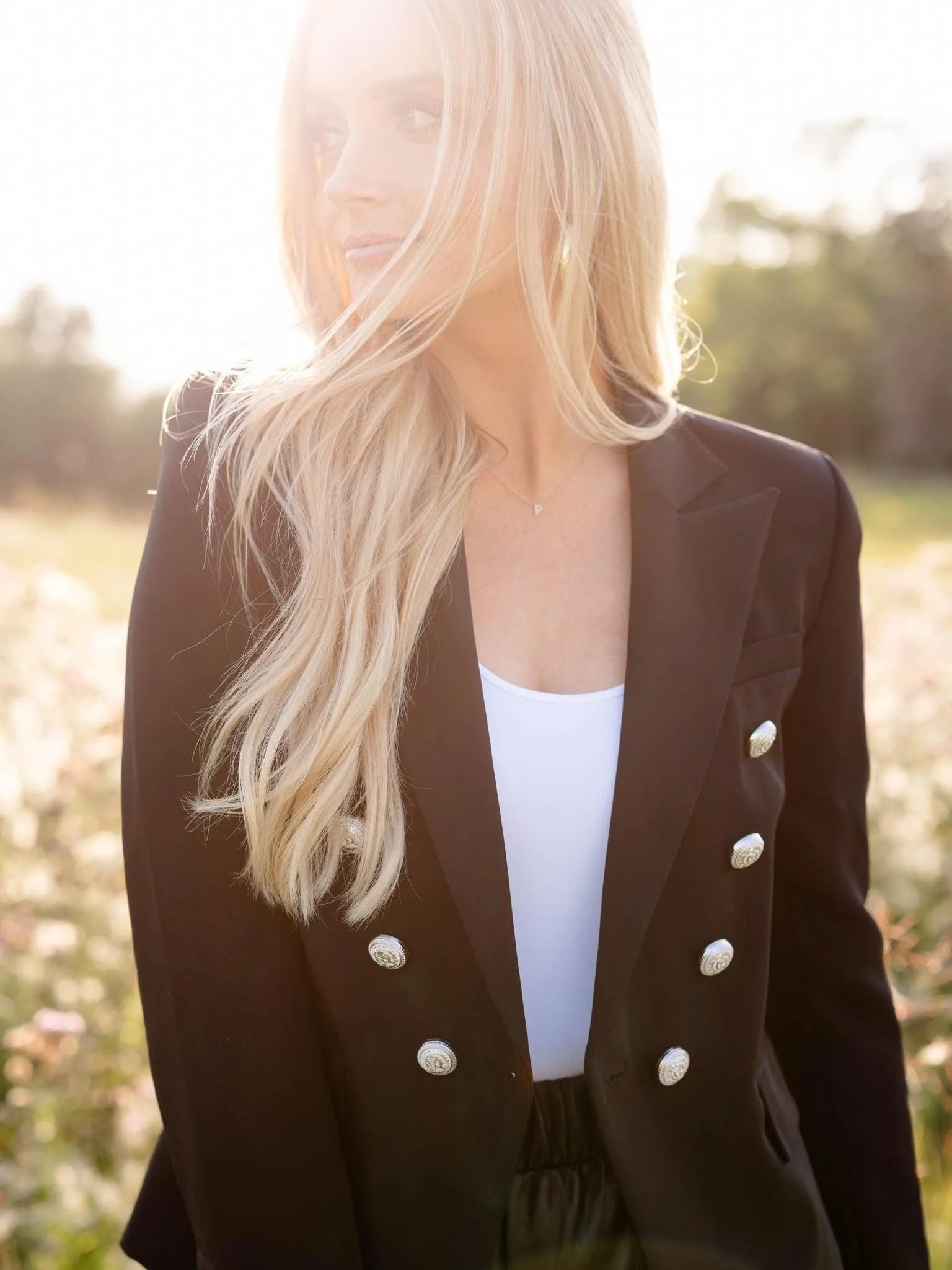 Generation Love Black Delilah Crepe Blazer