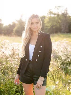 Generation Love Black Delilah Crepe Blazer