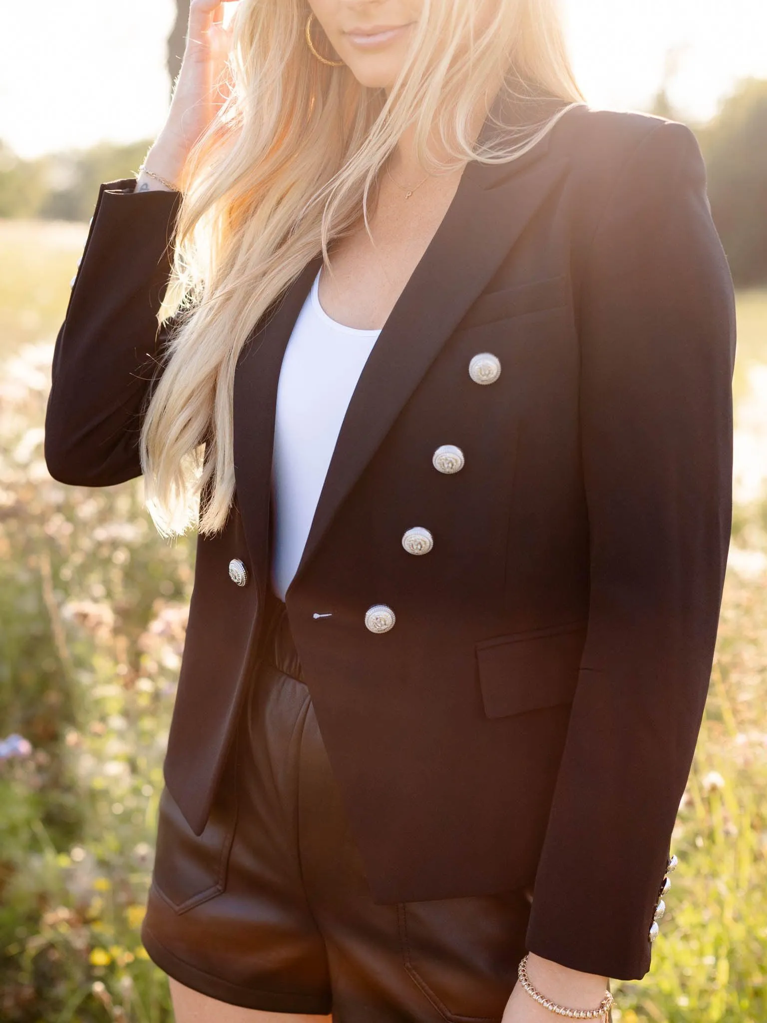 Generation Love Black Delilah Crepe Blazer