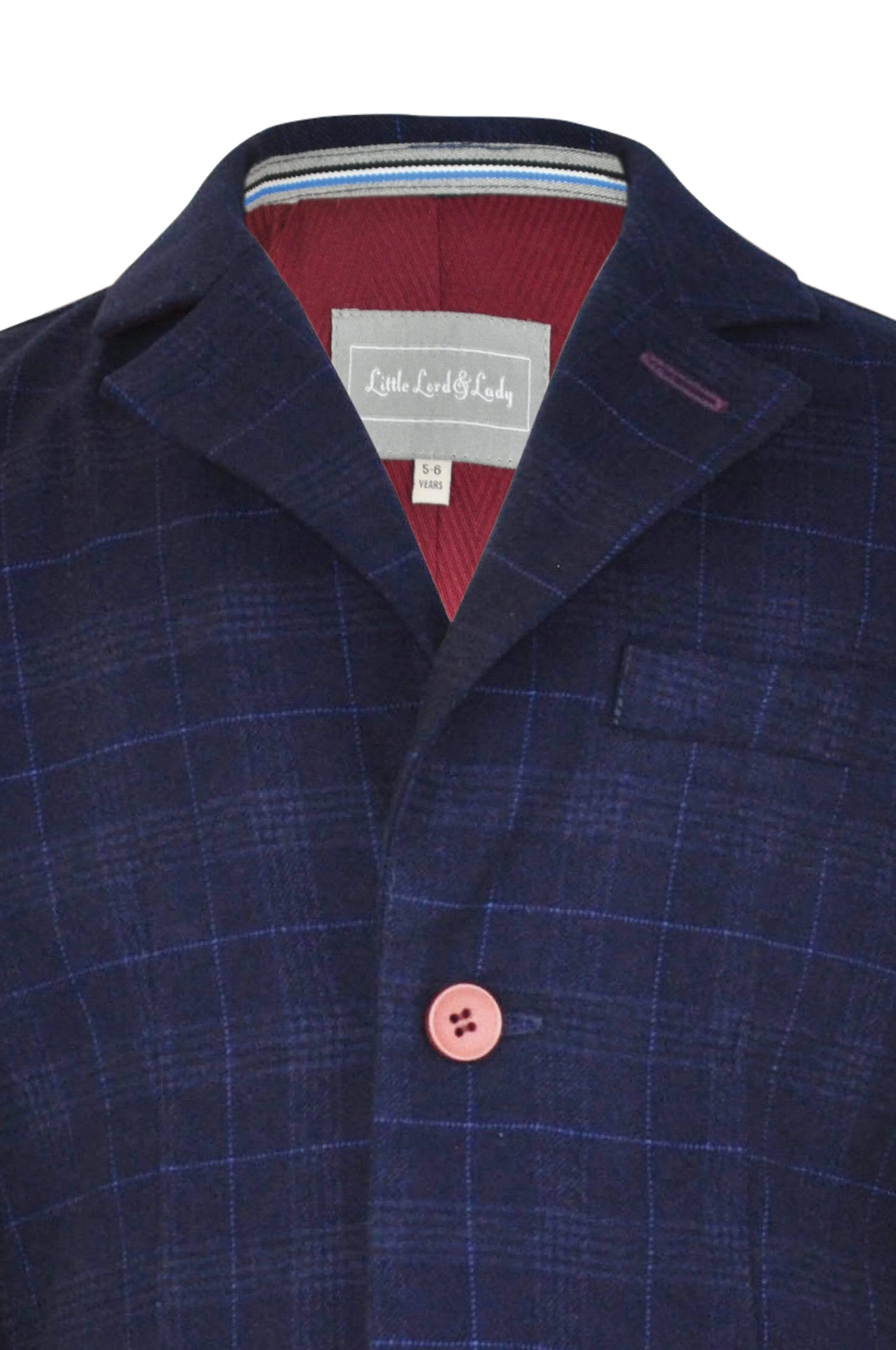 George : Blue checked blazer