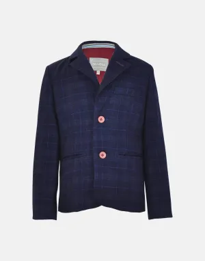 George : Blue checked blazer