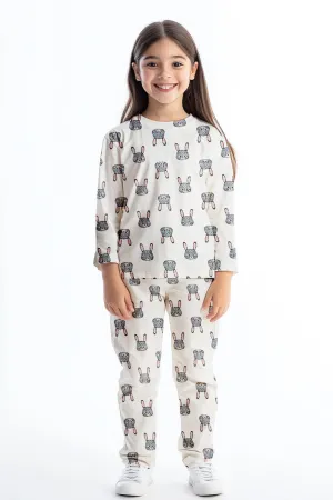 Girls T-shirt and Trouser (Bunny Printed)