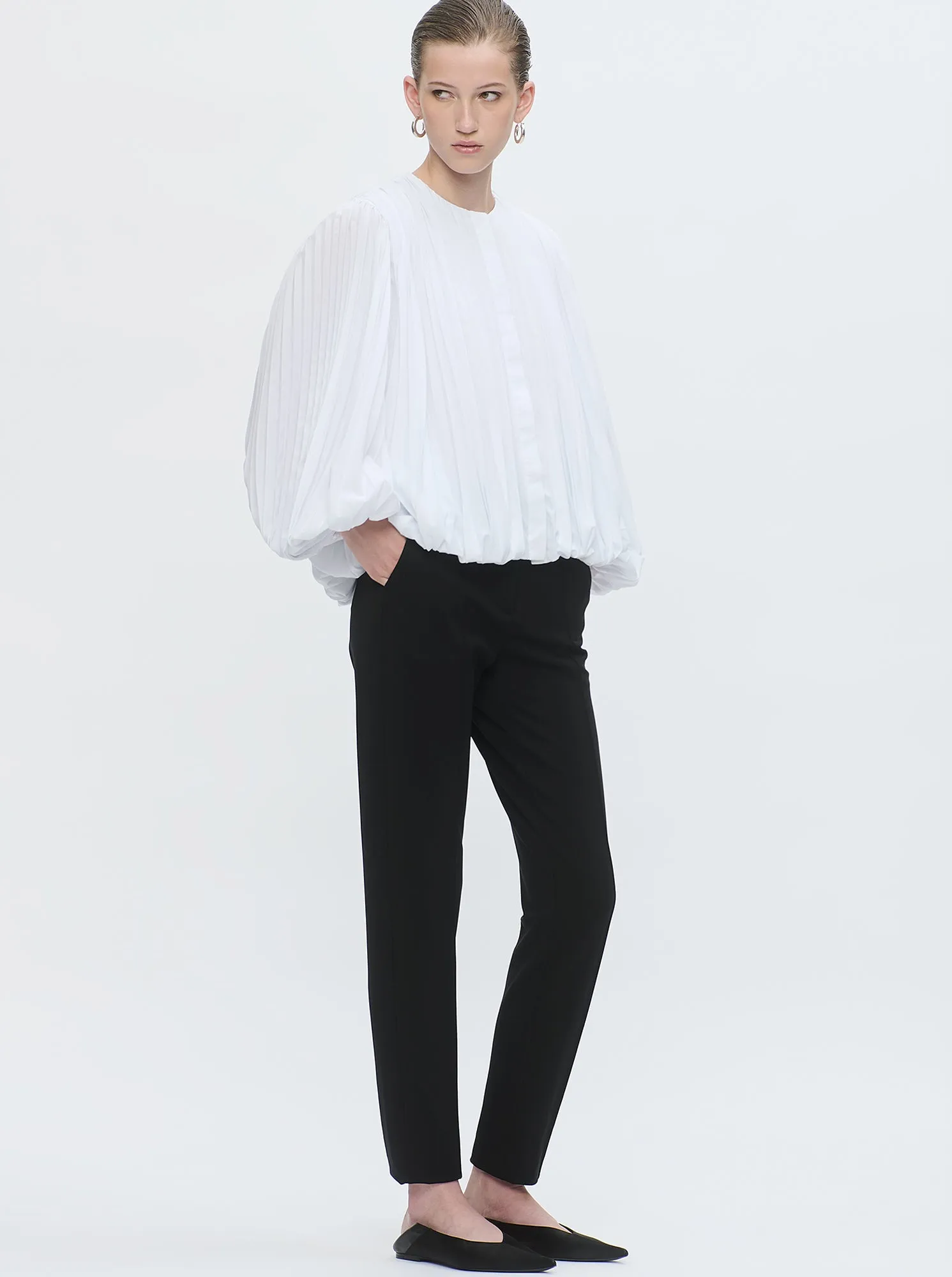 GIULIA pleated top White