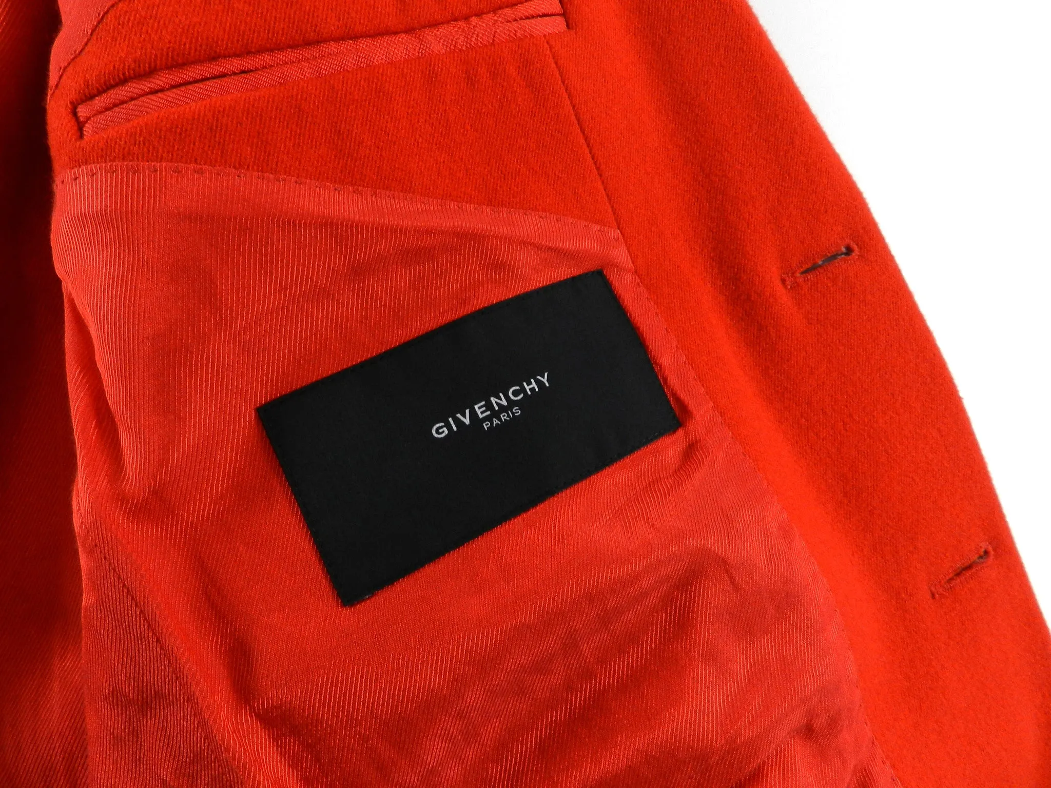 Givenchy Fall 2012 Red Wool Two Button Slim Fit Blazer- 36