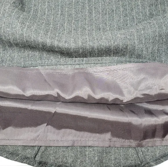 Gray Midi Side Zip Skirt.