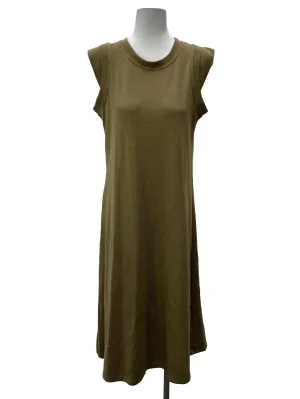 Green Sleeveless Flare Dress