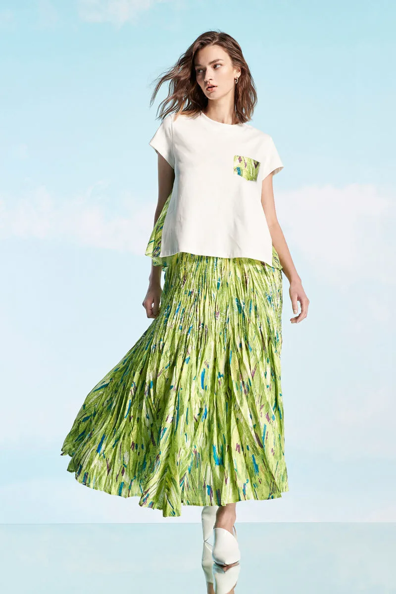 Greenfinch Wrinkle Pleated Skirt