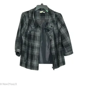 Grey & Black Plaid Blazer (Forever)