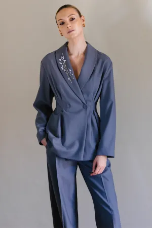 Grey Tailor Made Wool Suit
