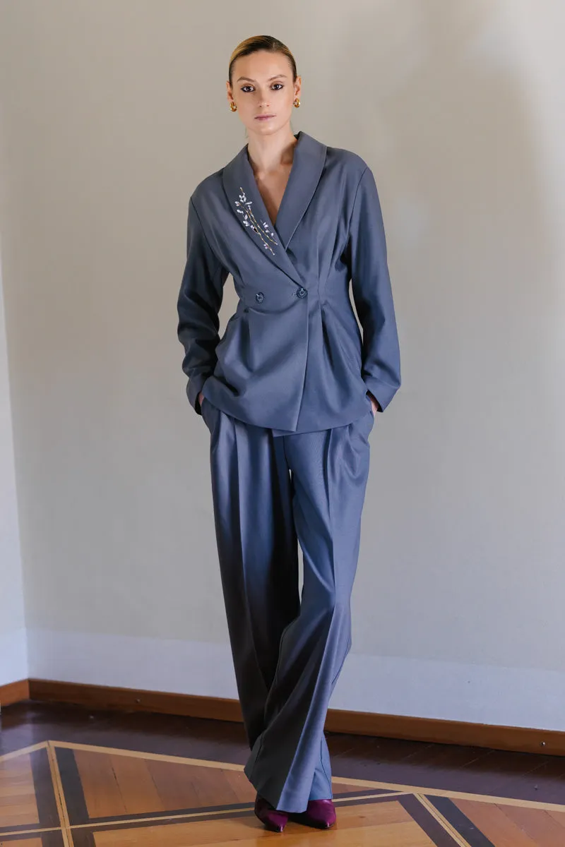 Grey Tailor Made Wool Suit