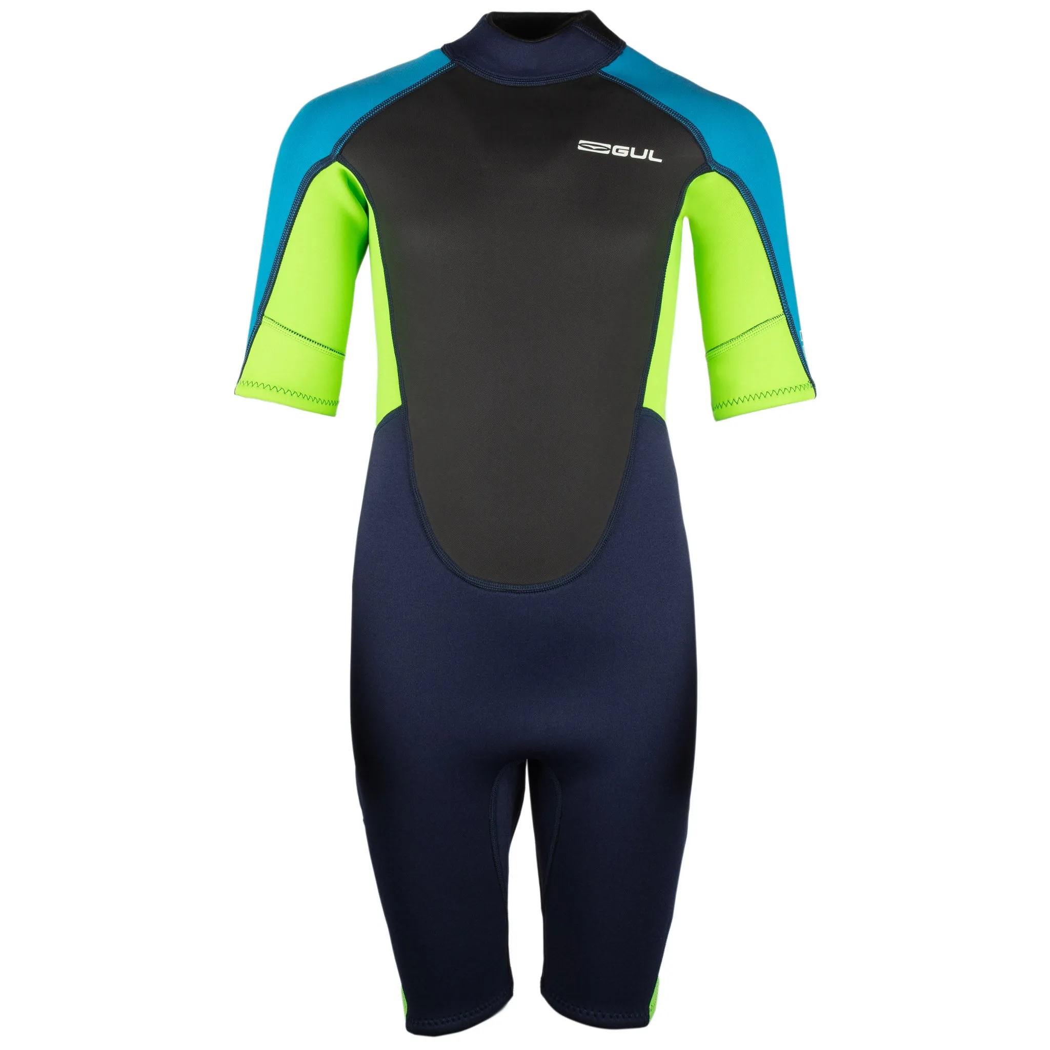 Gul Response 3/2mm Junior Shortie Wetsuit - Navy Lime