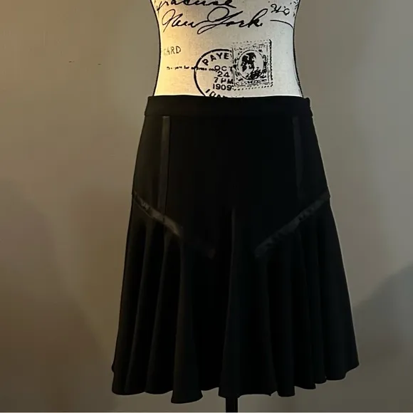Halston Heritage Tape Detail Flounce A-Line Skirt
