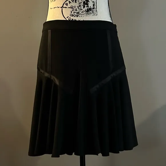 Halston Heritage Tape Detail Flounce A-Line Skirt
