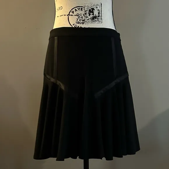 Halston Heritage Tape Detail Flounce A-Line Skirt