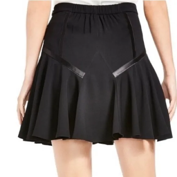 Halston Heritage Tape Detail Flounce A-Line Skirt