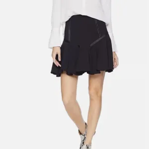 Halston Heritage Tape Detail Flounce A-Line Skirt