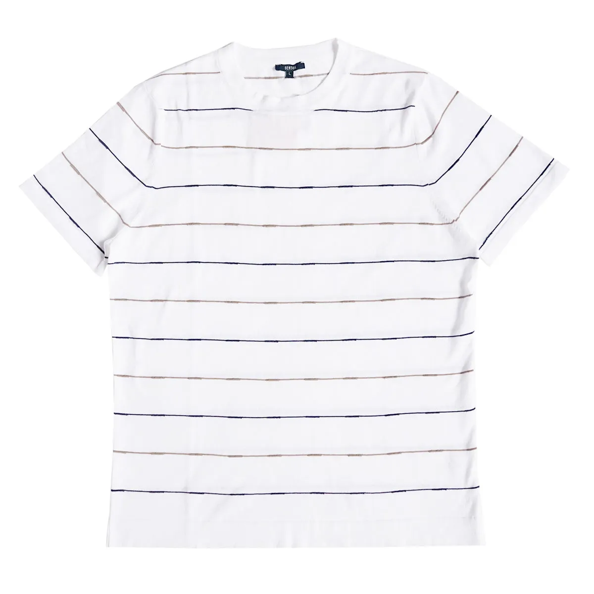 Hampton Mocha White Stripe Knit Top
