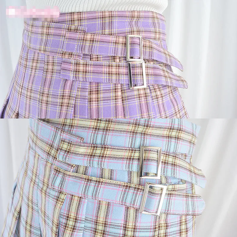 Harajuku Plaid Pleated Skirt YC20480