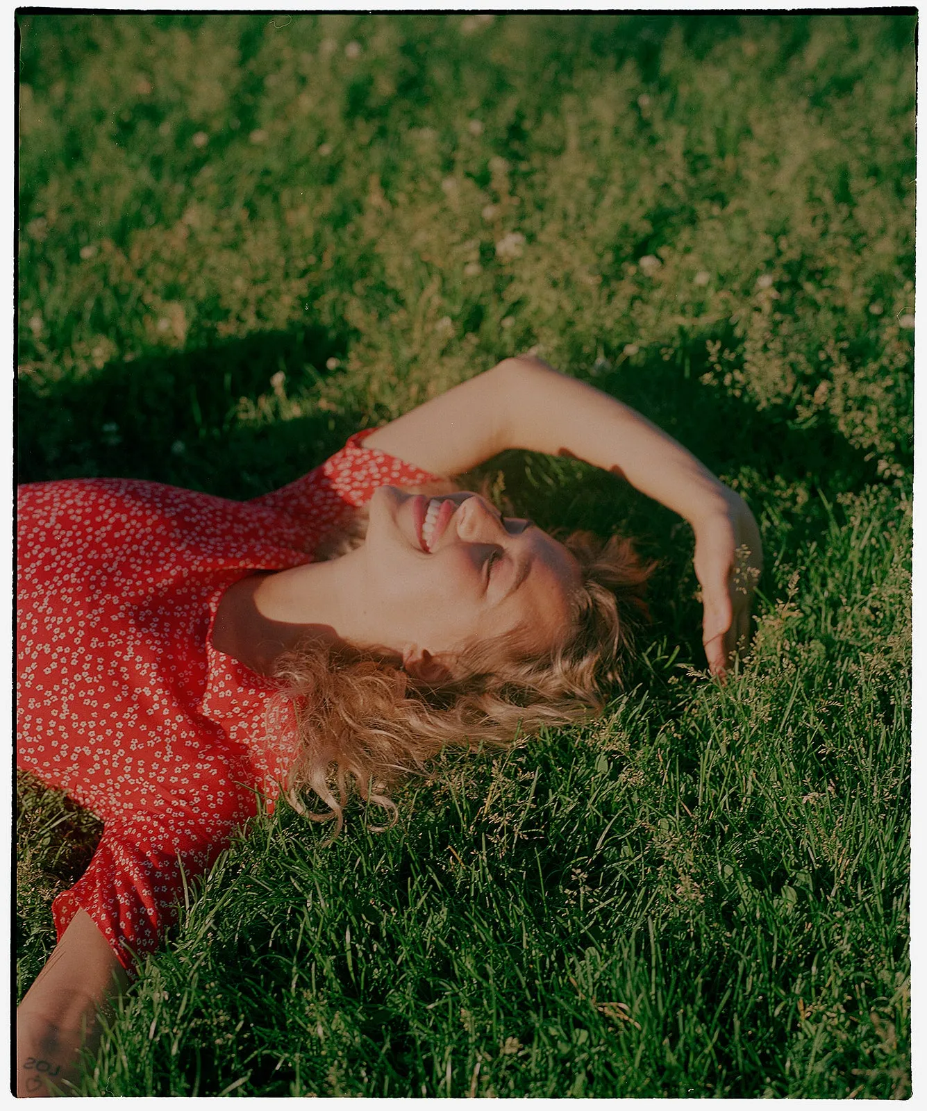Helena dress, Red Micro Ditsy