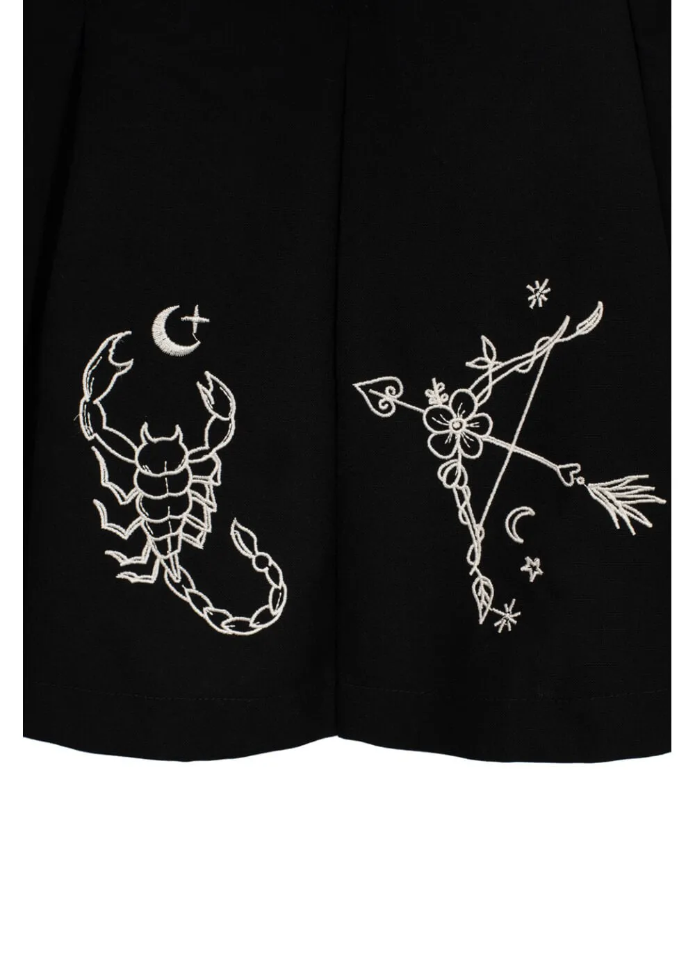 Hell Bunny Astrology 60's Short Skirt Black