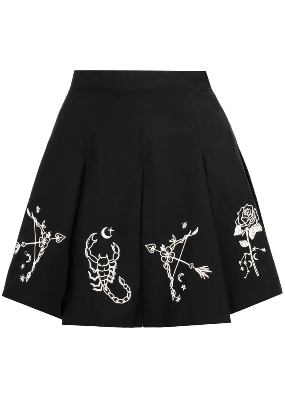 Hell Bunny Astrology 60's Short Skirt Black