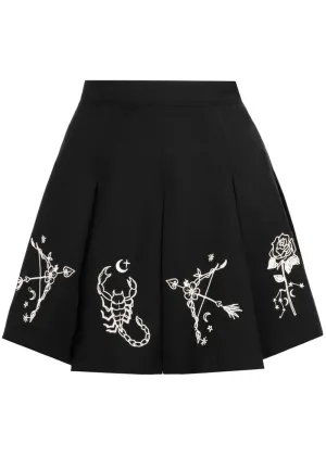 Hell Bunny Astrology 60's Short Skirt Black
