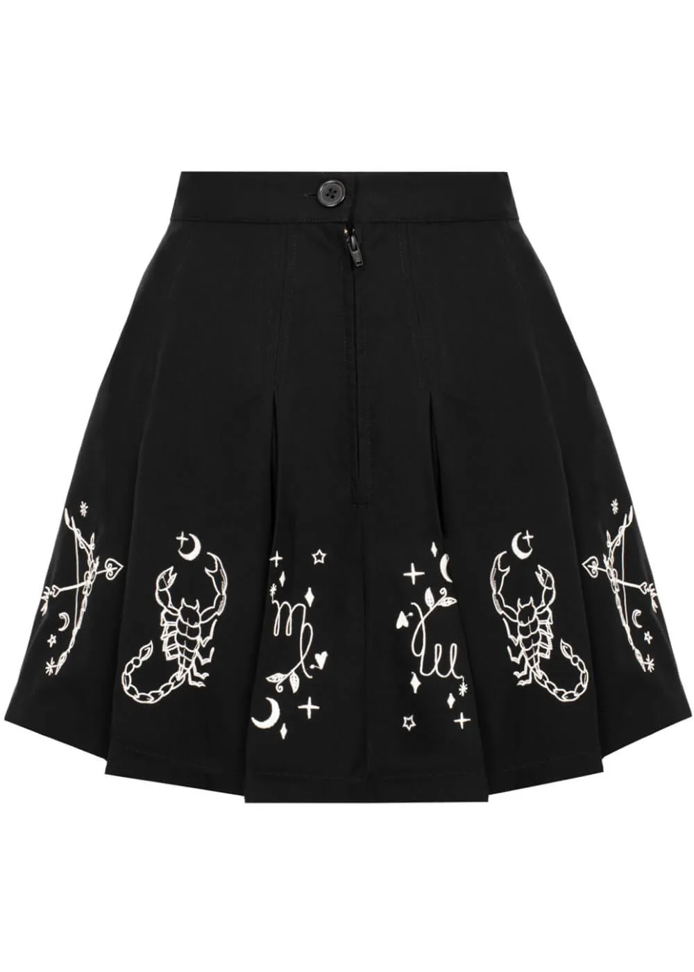 Hell Bunny Astrology 60's Short Skirt Black