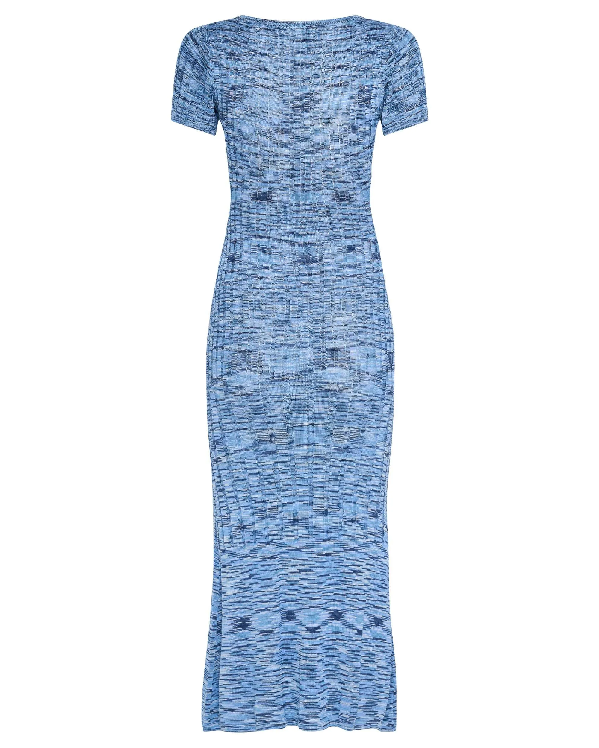 HORIZON KNIT FLARE OUT TEE DRESS | BLUES