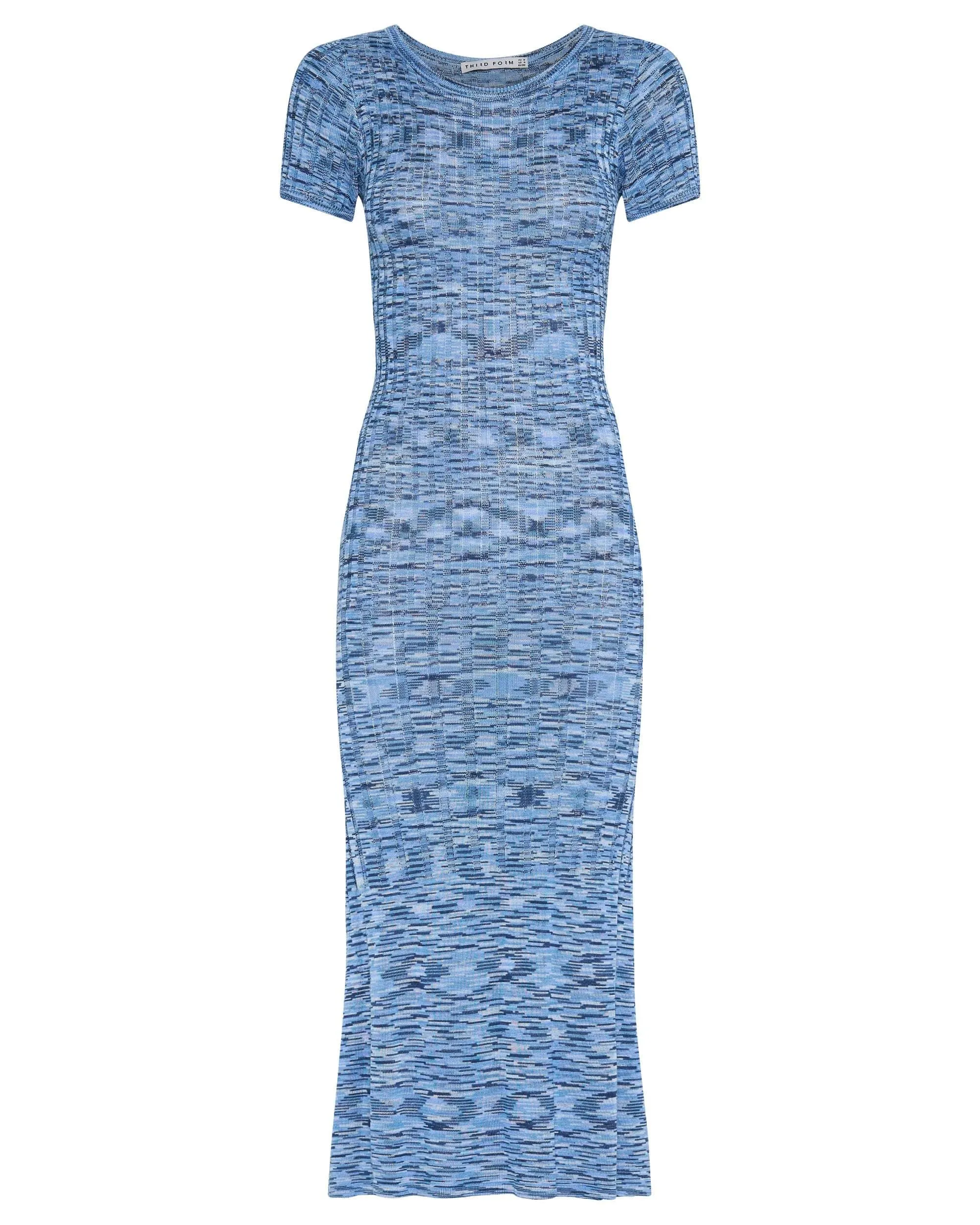 HORIZON KNIT FLARE OUT TEE DRESS | BLUES