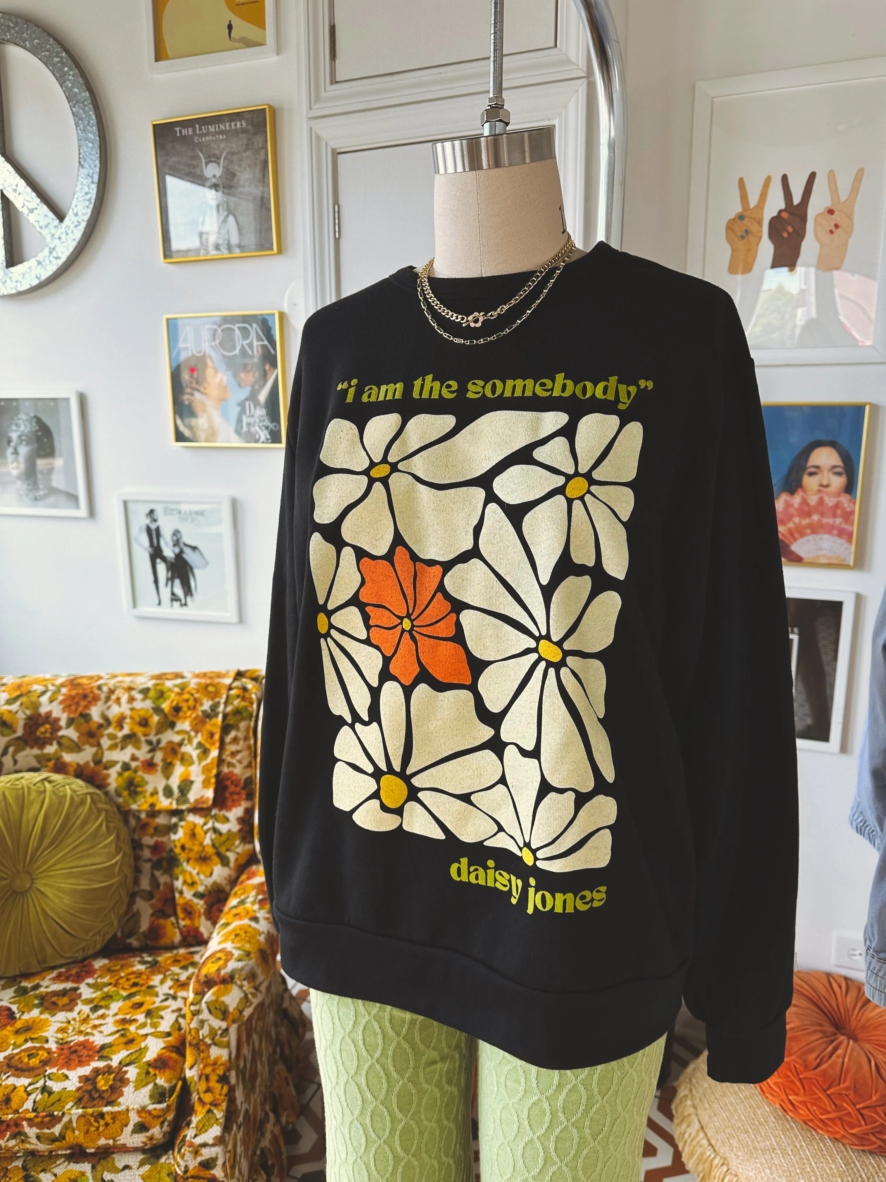 i am the somebody unisex oversized crewneck sweatshirt