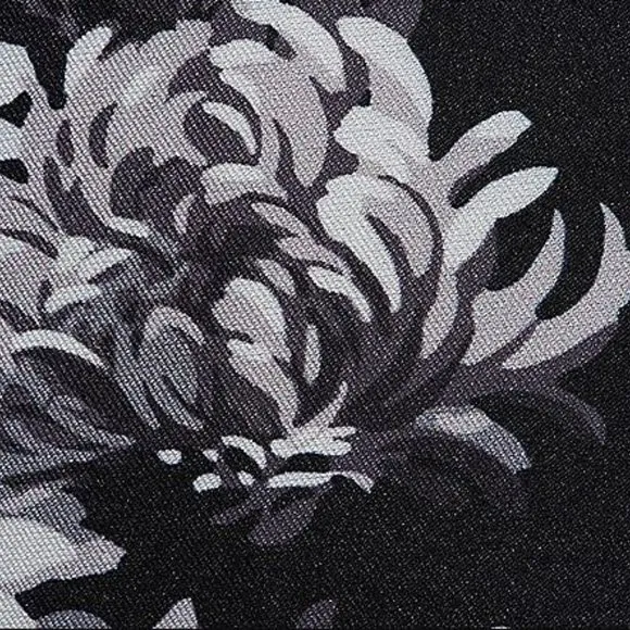 ISAAC MIZRAHI BLACK GRAY FLORAL 50's PLEATED SKIRT