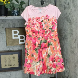 Isaac Mizrahi Live! Women's Engineered Floral Print Woven Dress Pink 14