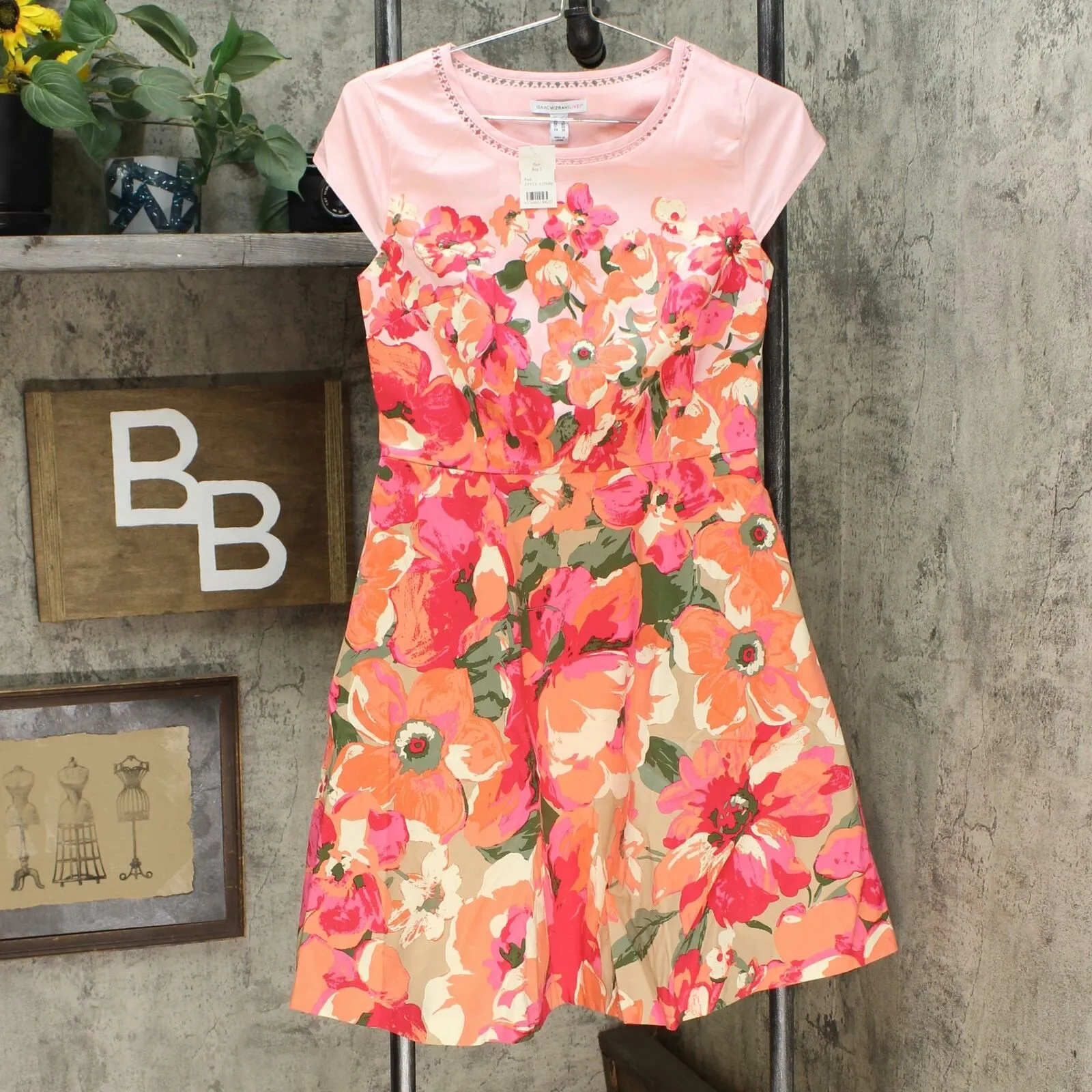 Isaac Mizrahi Live! Women's Engineered Floral Print Woven Dress