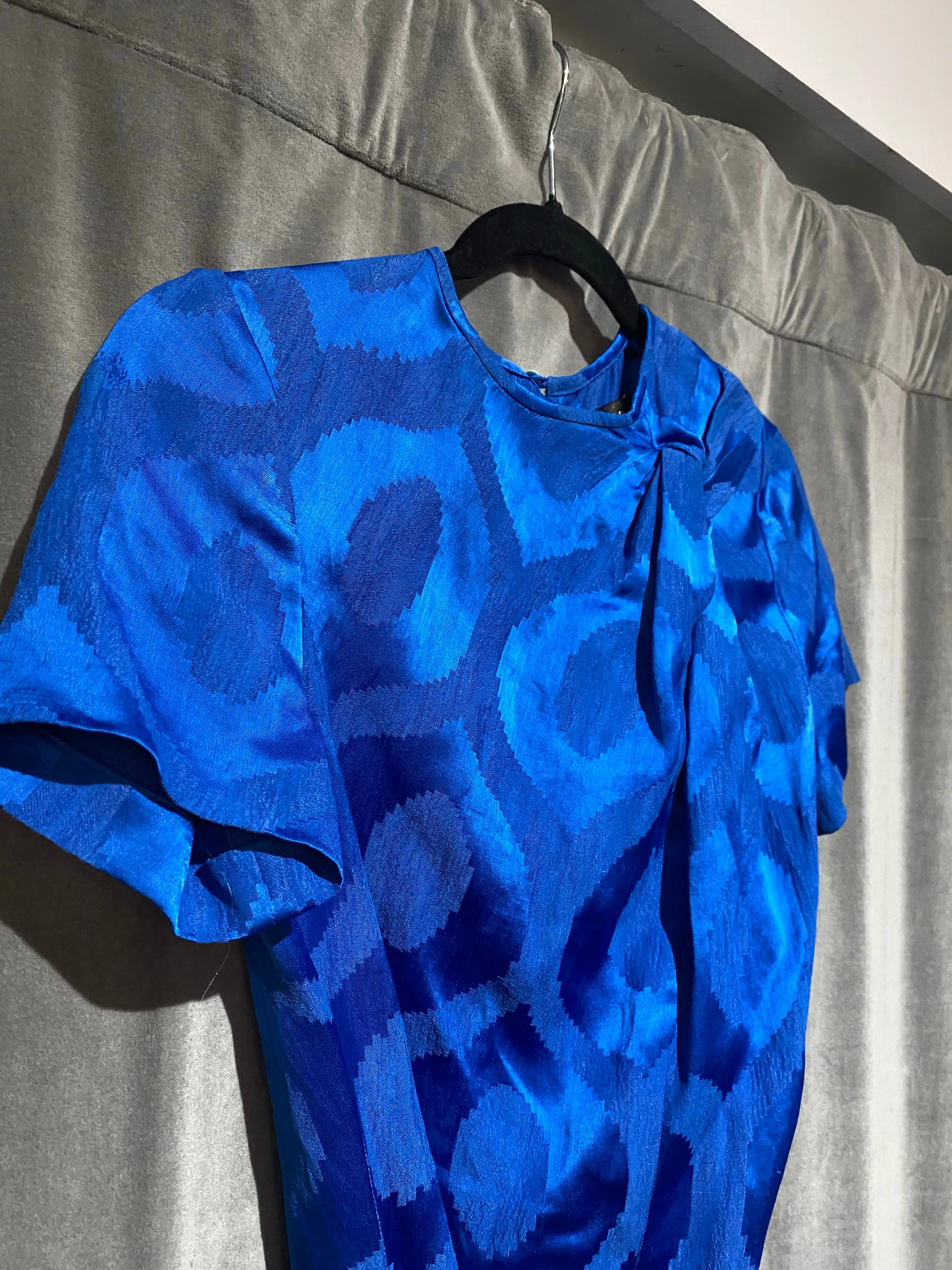Isabel Marant Blue Silk Wrap Skirt Mini Dress