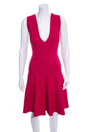 Issa London Pink Ponte Fit & Flare Dress SZ XS