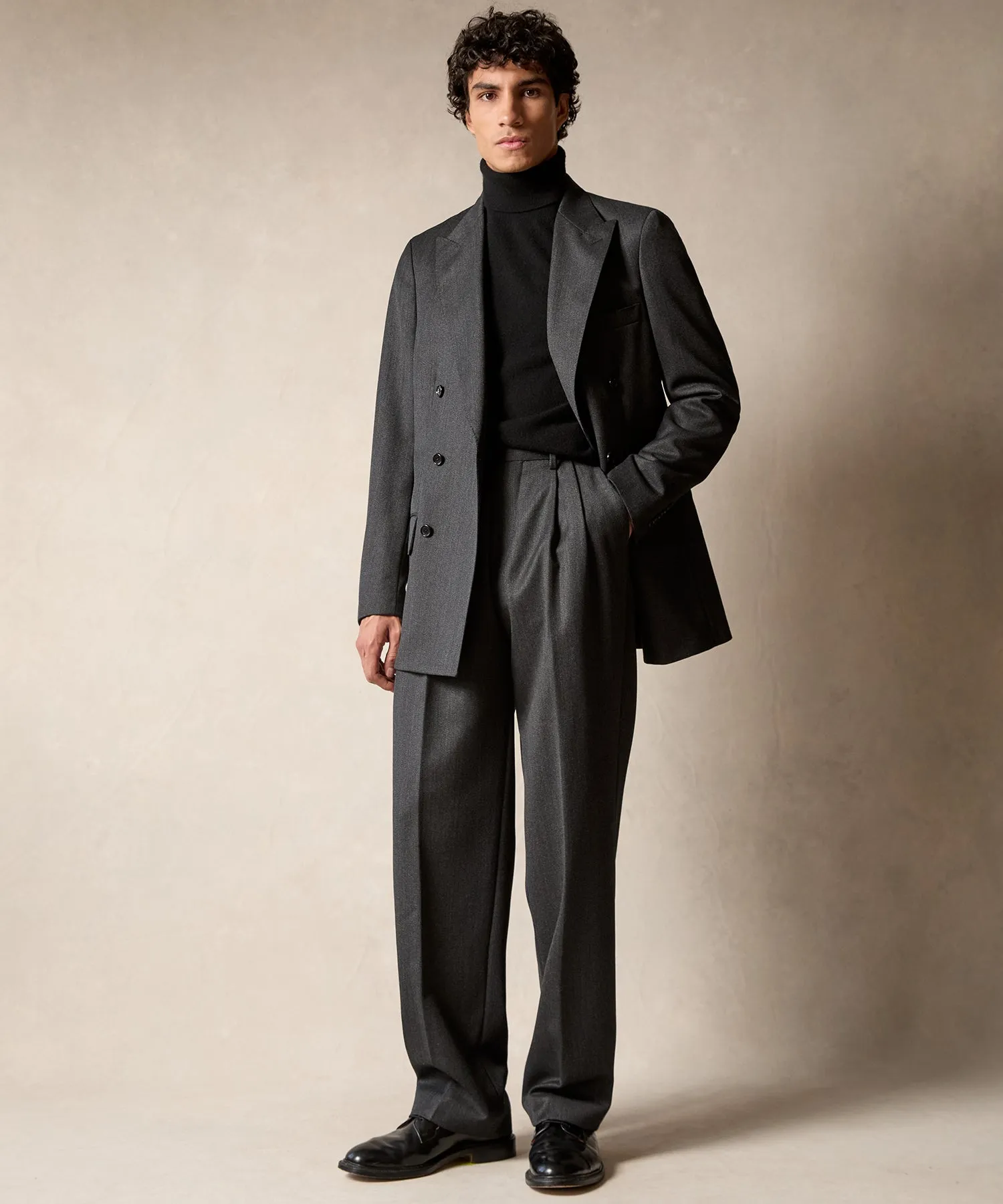 Italian Cavalry Twill Wythe Jacket in Charcoal