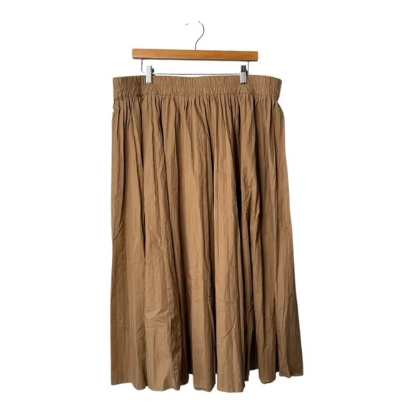 J. Crew Collection Gwyneth Full Pleated Maxi Skirt Size XXL Stretch Waist