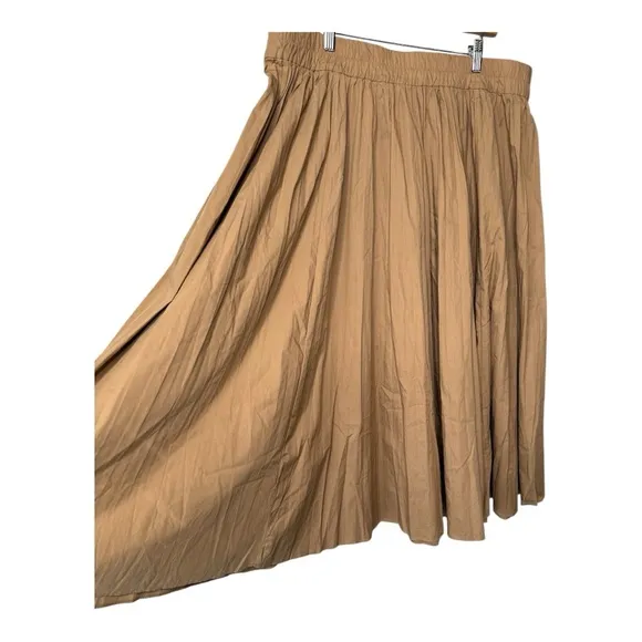 J. Crew Collection Gwyneth Full Pleated Maxi Skirt Size XXL Stretch Waist
