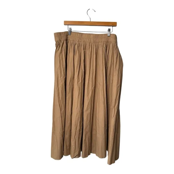 J. Crew Collection Gwyneth Full Pleated Maxi Skirt Size XXL Stretch Waist