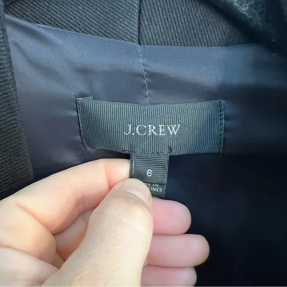 J. Crew Going Out Blazer cotton stretch twill black size 6