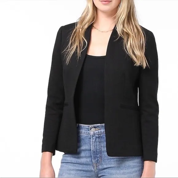J. Crew Going Out Blazer cotton stretch twill black size 6