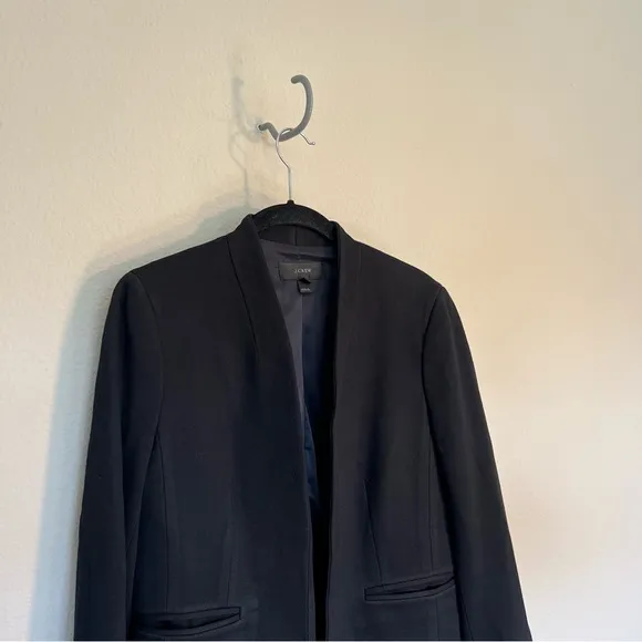 J. Crew Going Out Blazer cotton stretch twill black size 6