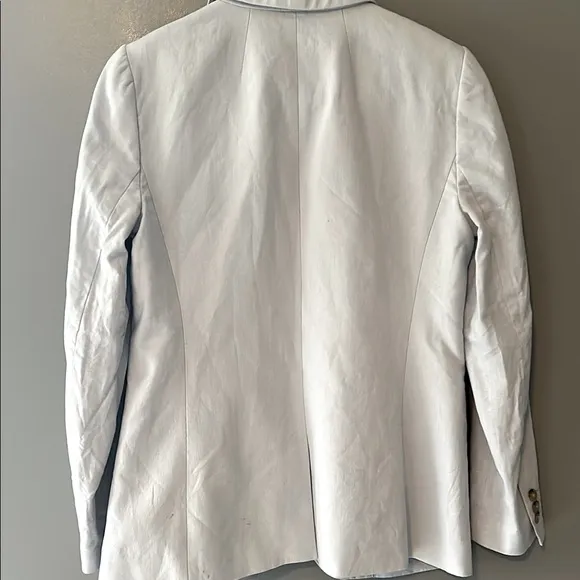 J. Crew light blue linen blend Structured Blazer with Notched Lapels size 2