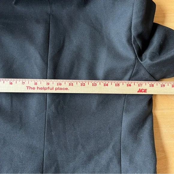 J CREW REGENT BLAZER WOOL FLANNEL PREPPY CAREER CLASSIC CORPCORE BLACK 10