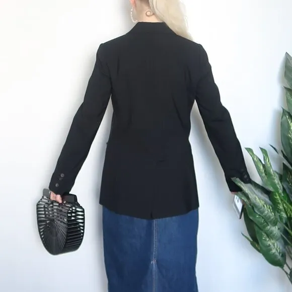J. Crew Single-breasted Black Wool Career Blazer